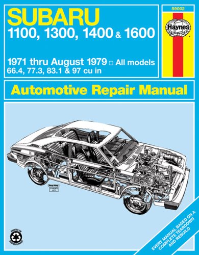 Book cover for Subaru 1100, 1300, 1400 & 1600 (71 - 79)