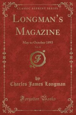 Cover of Longman's Magazine, Vol. 22