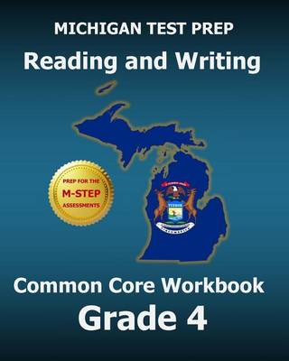 Book cover for Michigan Test Prep Reading and Writing Common Core Workbook Grade 4