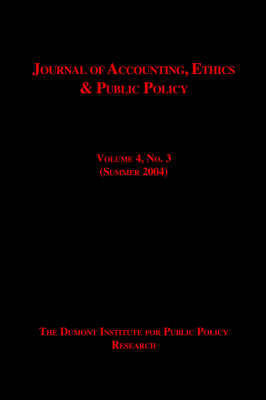 Book cover for Journal of Accounting, Ethics & Public Policy