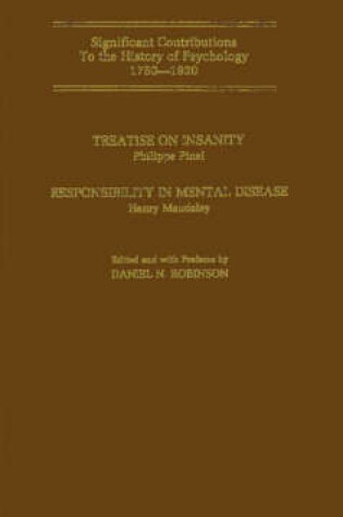 Cover of Treatise on Insanity: Responsibility in Mental Disease