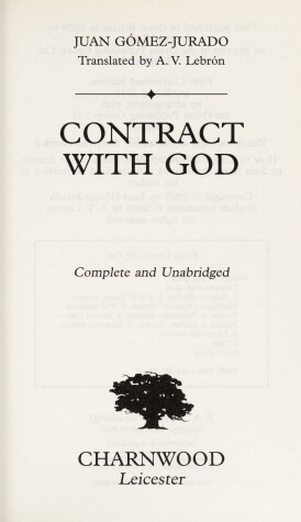 Book cover for Contract With God