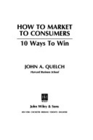 Cover of How to Market to Consumers