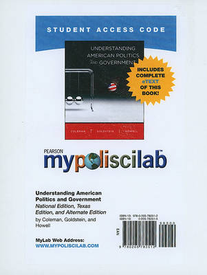 Book cover for MyLab Political Science with Pearson eText -- Standalone Access Card -- for Understanding American Government