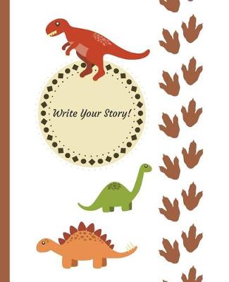 Book cover for Dinosaur Primary Story Writing Notebook