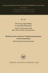 Book cover for Bestimmung des optimalen Produktionsprogrammes in Industriebetrieben