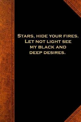 Cover of 2019 Weekly Planner Shakespeare Quote Stars Fires Deep Desires 134 Pages