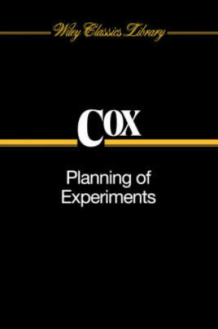 Cover of Planning of Experiments