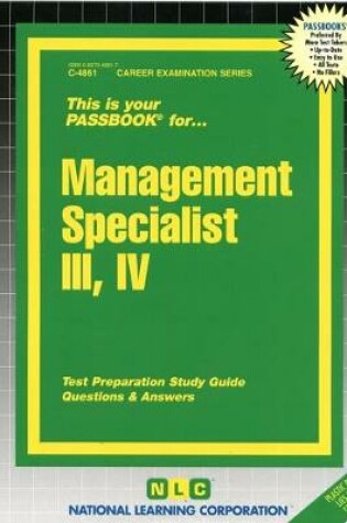 Cover of Management Specialist III, IV