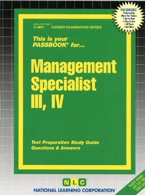 Cover of Management Specialist III, IV