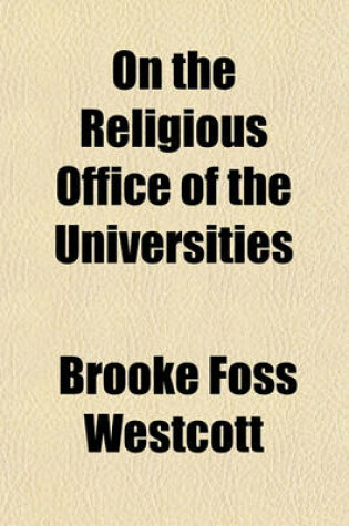 Cover of On the Religious Office of the Universities