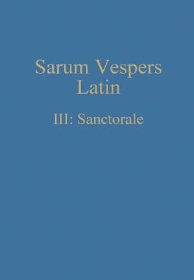 Book cover for Sarum Vespers Latin III