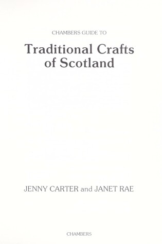 Cover of Chambers Guide to Traditional Crafts of Scotland