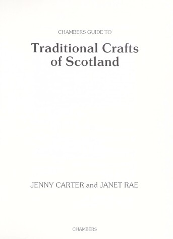 Book cover for Chambers Guide to Traditional Crafts of Scotland