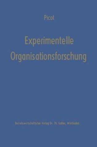 Cover of Experimentelle Organisationsforschung