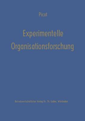 Cover of Experimentelle Organisationsforschung