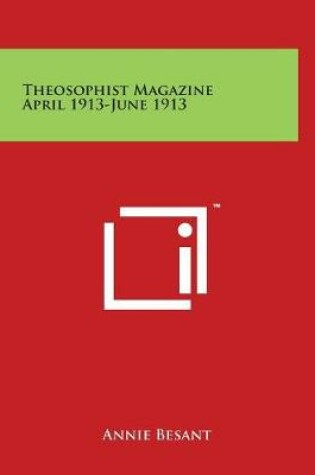 Cover of Theosophist Magazine April 1913-June 1913