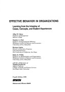 Book cover for Effective Behavior in Organizations