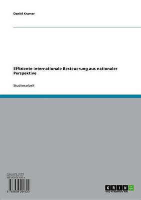 Book cover for Effiziente Internationale Besteuerung Aus Nationaler Perspektive