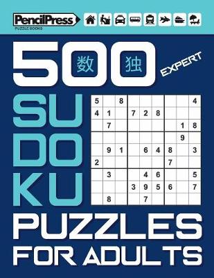 Book cover for 500 Expert Sudoku Puzzles for Adults (with answers)