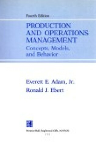 Cover of Production and Operations Management