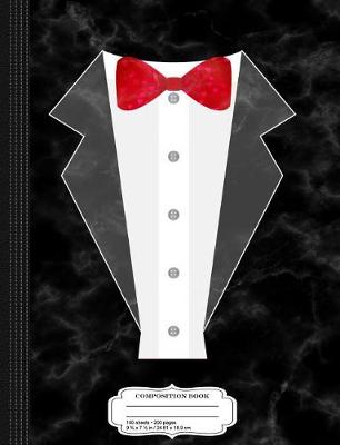 Book cover for Valentines Day Heart Bow Tie Tuxedo Costume Composition Notebook