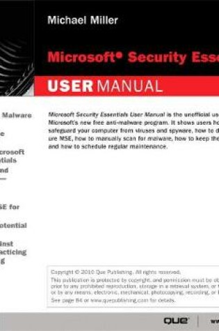 Cover of Microsoft Security Essentials User Manual (Digital Short Cut), e-Pub