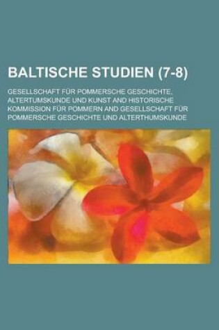 Cover of Baltische Studien (7-8)