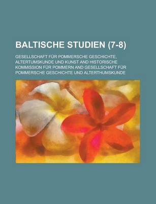 Book cover for Baltische Studien (7-8)