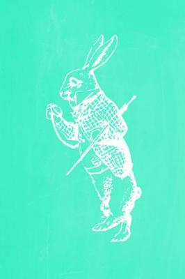 Cover of Alice in Wonderland Pastel Chalkboard Journal - White Rabbit (Green)