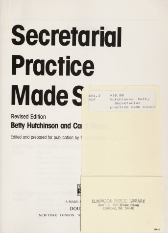 Book cover for Secretarial Practice Made Simple- Revis
