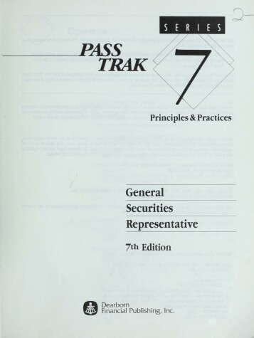 Book cover for Passtrak Series 7, General Securities Representative