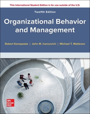 Book cover for Organizational Behavior and Management ISE