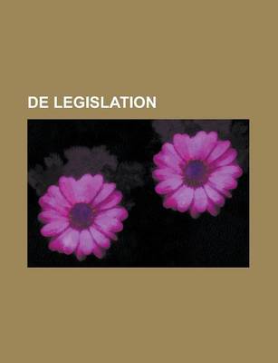 Book cover for de Legislation