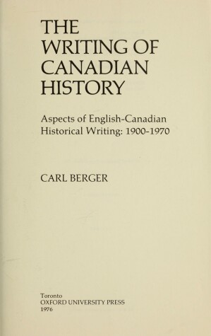 Book cover for Writ Canadian Hist 1900-70