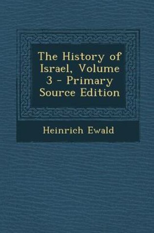 Cover of History of Israel, Volume 3