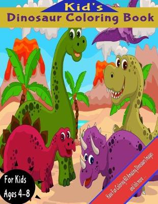 Book cover for Kid's Dinosaur Coloring Book