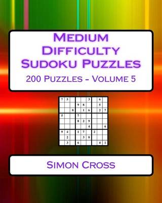 Book cover for Medium Difficulty Sudoku Puzzles Volume 5