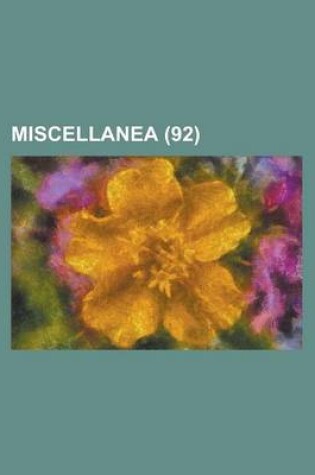 Cover of Miscellanea (92)