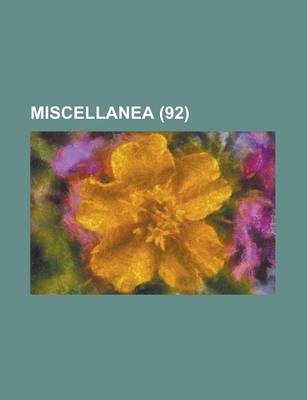 Book cover for Miscellanea (92)