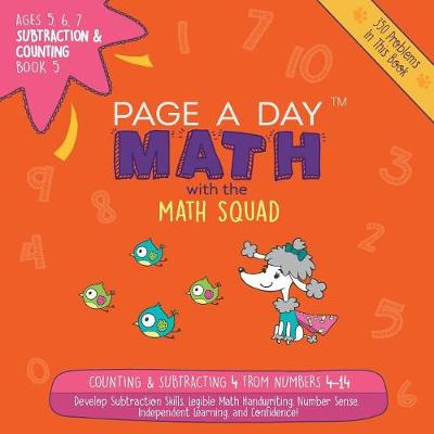 Book cover for Page a Day Math Subtraction & Counting Book 5