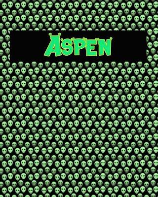 Book cover for 120 Page Handwriting Practice Book with Green Alien Cover Aspen