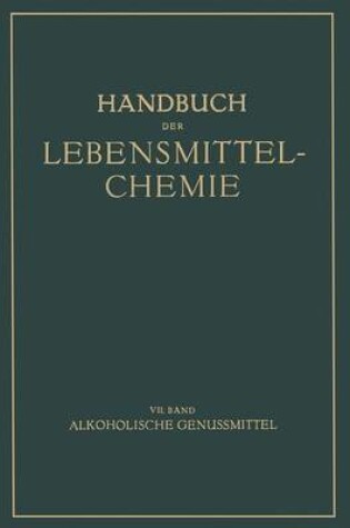 Cover of Alkoholische Genussmittel