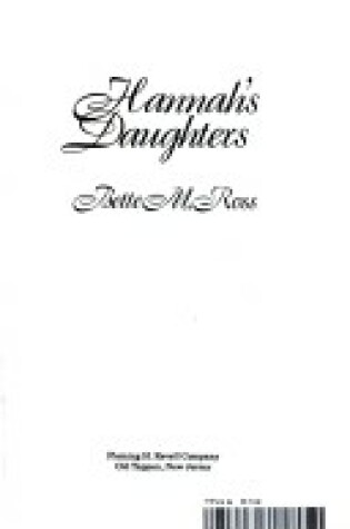 Cover of Hannah's Daughters