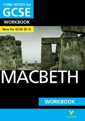 Book cover for Macbeth: York Notes for GCSE Workbook the ideal way to catch up, test your knowledge and feel ready for and 2023 and 2024 exams and assessments