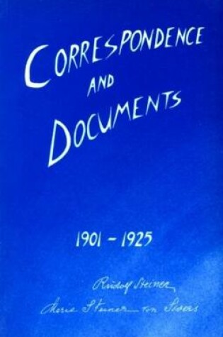 Cover of Correspondence and Documents 1901-1925