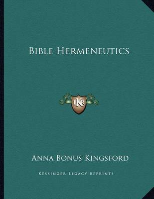 Book cover for Bible Hermeneutics