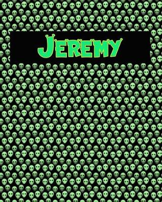 Book cover for 120 Page Handwriting Practice Book with Green Alien Cover Jeremy