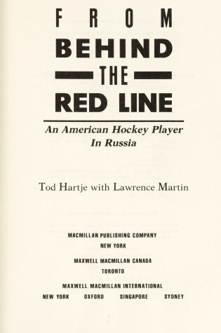 Cover of From Behind the Red Line