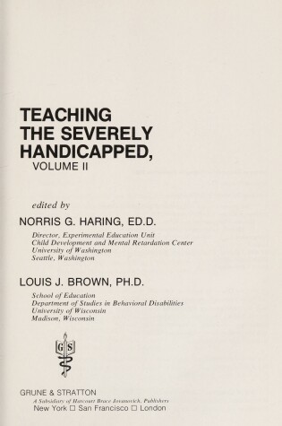 Cover of Teaching the Severely Handicapped